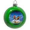 Green Christmas tree ornament bauble 8cm