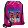 Τσάντα πλάτης πουγκί GYMBAG Φούξια, με τσέπη (40x48cm) & χονδρά κορδόνια