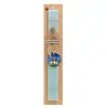 Easter Set, wooden keychain & aromatic flat Easter candle (30cm) (TURQUOISE)