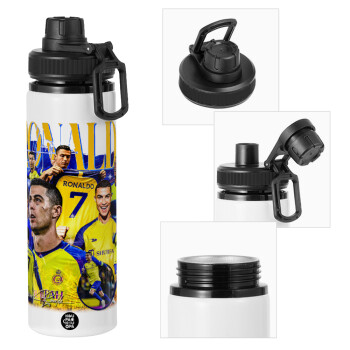 Cristiano Ronaldo Al Nassr, Metal water bottle with safety cap, aluminum 850ml