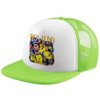 Cristiano Ronaldo Al Nassr, Καπέλο παιδικό Soft Trucker με Δίχτυ Πράσινο/Λευκό
