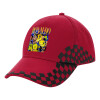 Adult Cap RACING Ultimate Red/Black, (100% COTTON DRILL, ADULT, UNISEX, ONE SIZE ADULT)