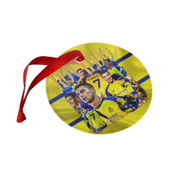 Cristiano Ronaldo Al Nassr, Christmas ornament glass 9cm