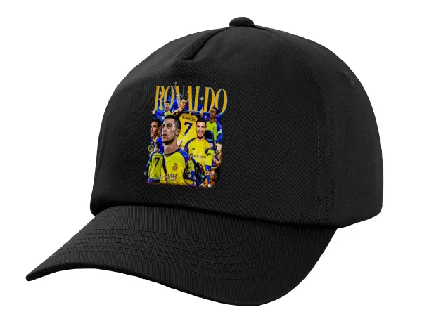 Cristiano Ronaldo Al Nassr — Καπέλο Ενηλίκων Baseball, 100% Βαμβακερό,  Μαύρο (ΒΑΜΒΑΚΕΡΟ, ΕΝΗΛΙΚΩΝ, UNISEX, ONE SIZE)