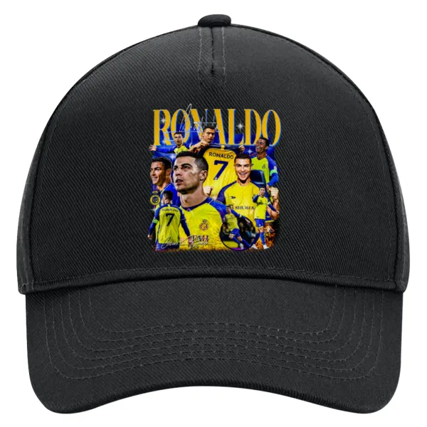 Cristiano Ronaldo Al Nassr — Καπέλο Ενηλίκων Ultimate ΜΑΥΡΟ, (100% ΒΑΜΒΑΚΕΡΟ DRILL, ΕΝΗΛΙΚΩΝ, UNISEX, ONE SIZE)