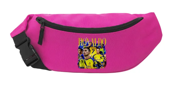 Cristiano Ronaldo Al Nassr — Unisex waist bag (banana) in PINK color with 2 pockets