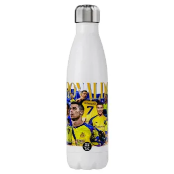 Cristiano Ronaldo Al Nassr, Μεταλλικό παγούρι θερμός (Stainless steel), διπλού τοιχώματος, 750ml