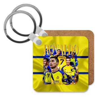 Cristiano Ronaldo Al Nassr, Μπρελόκ Ξύλινο τετράγωνο MDF
