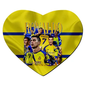Cristiano Ronaldo Al Nassr, Mousepad heart 23x20cm