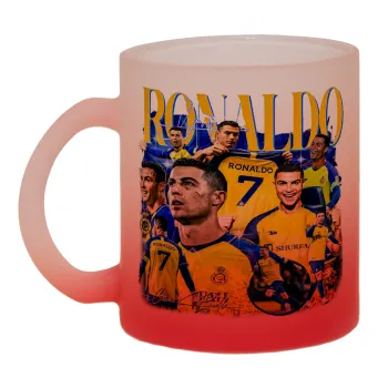 Cristiano Ronaldo Al Nassr, Κούπα γυάλινη δίχρωμη με βάση το κόκκινο ματ, 330ml