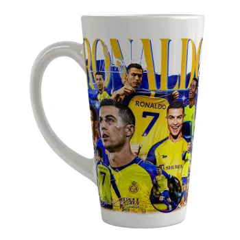 Cristiano Ronaldo Al Nassr, Κούπα κωνική Latte Μεγάλη, κεραμική, 450ml