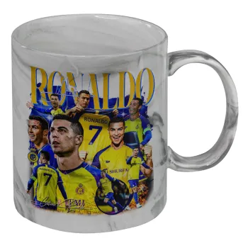 Cristiano Ronaldo Al Nassr, Κούπα κεραμική, marble style (μάρμαρο), 330ml
