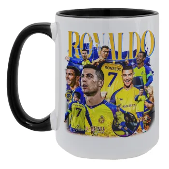 Cristiano Ronaldo Al Nassr, Κούπα Mega 15oz, κεραμική Μαύρη, 450ml