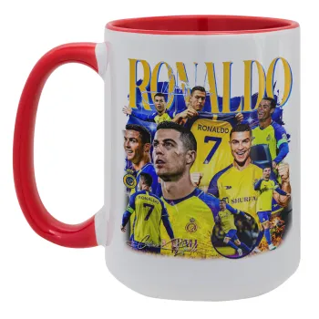 Cristiano Ronaldo Al Nassr, Κούπα Mega 15oz, κεραμική Κόκκινη, 450ml