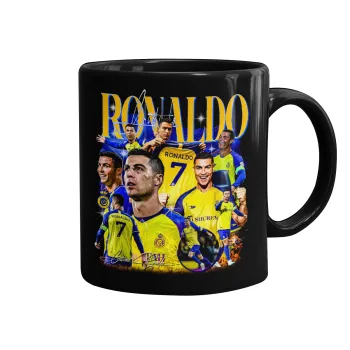 Cristiano Ronaldo Al Nassr, Κούπα Μαύρη, κεραμική, 330ml