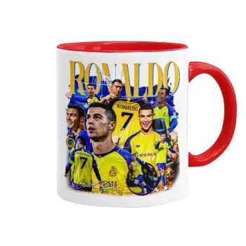 Cristiano Ronaldo Al Nassr, Mug colored red, ceramic, 330ml