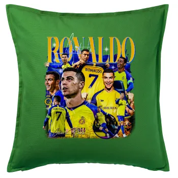 Cristiano Ronaldo Al Nassr, Sofa cushion Green 50x50cm includes filling