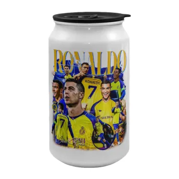 Cristiano Ronaldo Al Nassr, Κούπα ταξιδιού μεταλλική με καπάκι (tin-can) 500ml