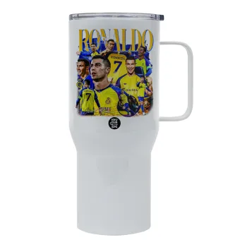 Cristiano Ronaldo Al Nassr, Mega Stainless steel Tumbler with lid, double wall 750L