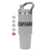 ΓΚΡΙ χρώματος Θερμός Ανοξείδωτο 890ml (30oz) με χερούλι