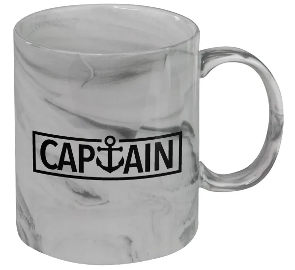 CAPTAIN — Κούπα κεραμική, marble style (μάρμαρο), 330ml