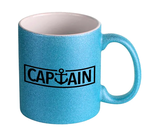 CAPTAIN — Κούπα Σιέλ Glitter που γυαλίζει, κεραμική, 330ml