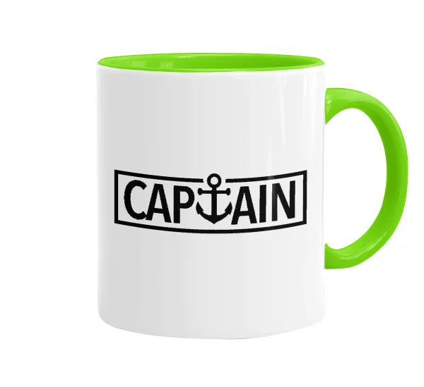 CAPTAIN — Κούπα χρωματιστή βεραμάν, κεραμική, 330ml