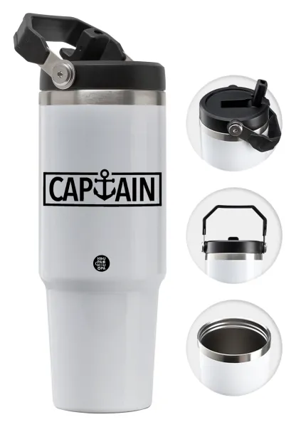 CAPTAIN — 30oz stainless Steel Tumbler with Handle