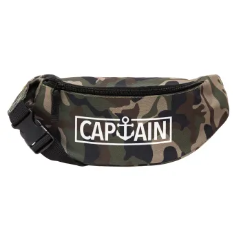 CAPTAIN, Unisex τσαντάκι μέσης (μπανάνα) χρώματος παραλλαγή Jungle με 2 τσέπες
