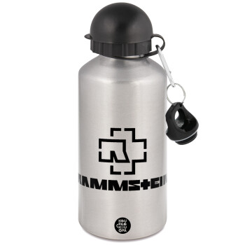 Rammstein, Μεταλλικό παγούρι νερού, Ασημένιο, αλουμινίου 500ml