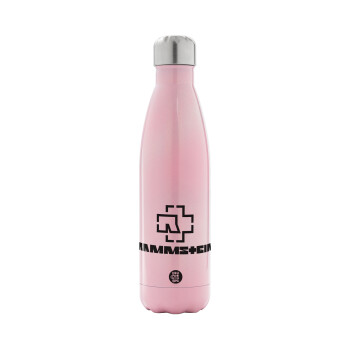 Rammstein, Metal mug thermos Pink Iridiscent (Stainless steel), double wall, 500ml