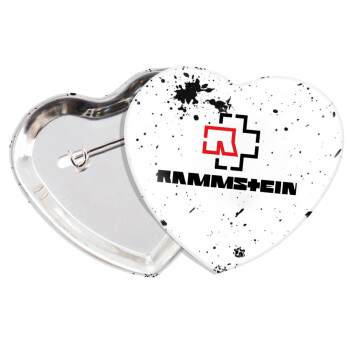 Rammstein, Κονκάρδα παραμάνα καρδιά (57x52mm)