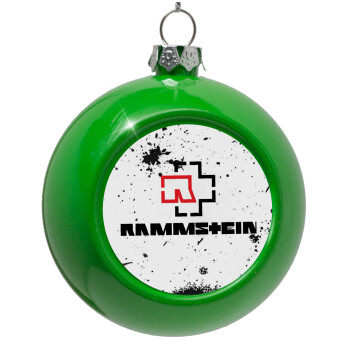 Rammstein, Green Christmas tree ornament bauble 8cm