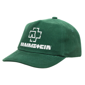 Rammstein, Καπέλο παιδικό Baseball, 100% Βαμβακερό Drill, ΠΡΑΣΙΝΟ (ΒΑΜΒΑΚΕΡΟ, ΠΑΙΔΙΚΟ, ONE SIZE)