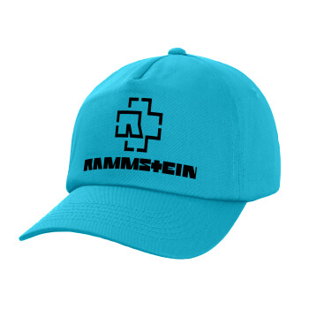 Rammstein, Καπέλο παιδικό Baseball, 100% Βαμβακερό, Low profile, Γαλάζιο