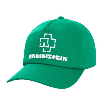 Rammstein, Καπέλο παιδικό Baseball, 100% Βαμβακερό Twill, Πράσινο (ΒΑΜΒΑΚΕΡΟ, ΠΑΙΔΙΚΟ, UNISEX, ONE SIZE)