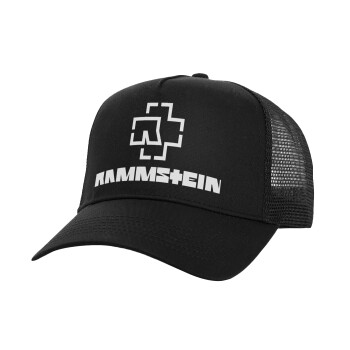 Rammstein, Καπέλο Ενηλίκων Structured Trucker, με Δίχτυ, Μαύρο (100% ΒΑΜΒΑΚΕΡΟ, ΕΝΗΛΙΚΩΝ, UNISEX, ONE SIZE)