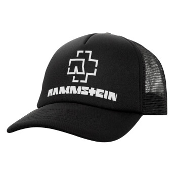 Rammstein, Καπέλο Ενηλίκων Soft Trucker με Δίχτυ Μαύρο (POLYESTER, ΕΝΗΛΙΚΩΝ, UNISEX, ONE SIZE)