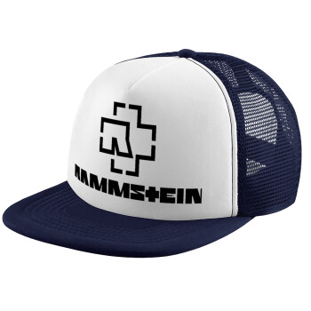 Rammstein, Καπέλο Ενηλίκων Soft Trucker με Δίχτυ Dark Blue/White (POLYESTER, ΕΝΗΛΙΚΩΝ, UNISEX, ONE SIZE)