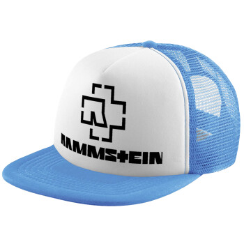 Rammstein, Καπέλο παιδικό Soft Trucker με Δίχτυ Γαλάζιο/Λευκό