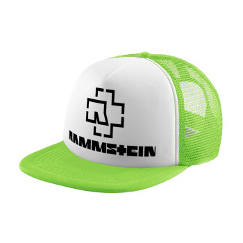 Rammstein, Καπέλο παιδικό Soft Trucker με Δίχτυ Πράσινο/Λευκό