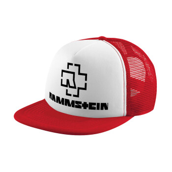 Rammstein, Καπέλο Ενηλίκων Soft Trucker με Δίχτυ Red/White (POLYESTER, ΕΝΗΛΙΚΩΝ, UNISEX, ONE SIZE)