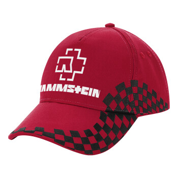 Rammstein, Adult Cap RACING Ultimate Red/Black, (100% COTTON DRILL, ADULT, UNISEX, ONE SIZE ADULT)