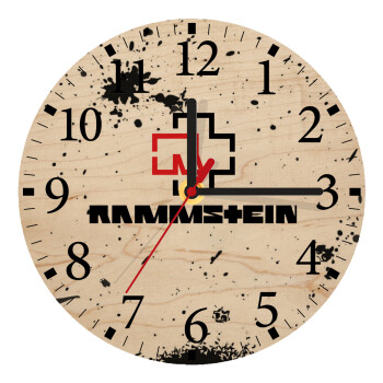 Rammstein, Ρολόι τοίχου ξύλινο plywood (20cm)