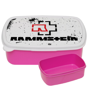 Rammstein, ΡΟΖ παιδικό δοχείο φαγητού (lunchbox) πλαστικό (BPA-FREE) Lunch Βox M18 x Π13 x Υ6cm