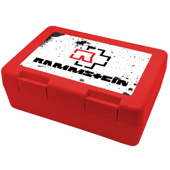 Rammstein, Children's cookie container RED 185x128x65mm (BPA free plastic)