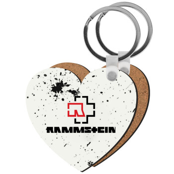 Rammstein, Μπρελόκ Ξύλινο καρδιά MDF
