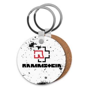 Rammstein, Μπρελόκ Ξύλινο στρογγυλό MDF Φ5cm