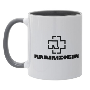 Rammstein, Mug colored grey, ceramic, 330ml
