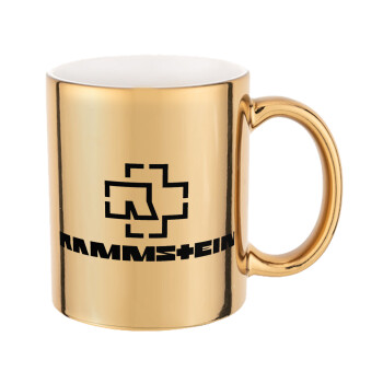 Rammstein, Mug ceramic, gold mirror, 330ml